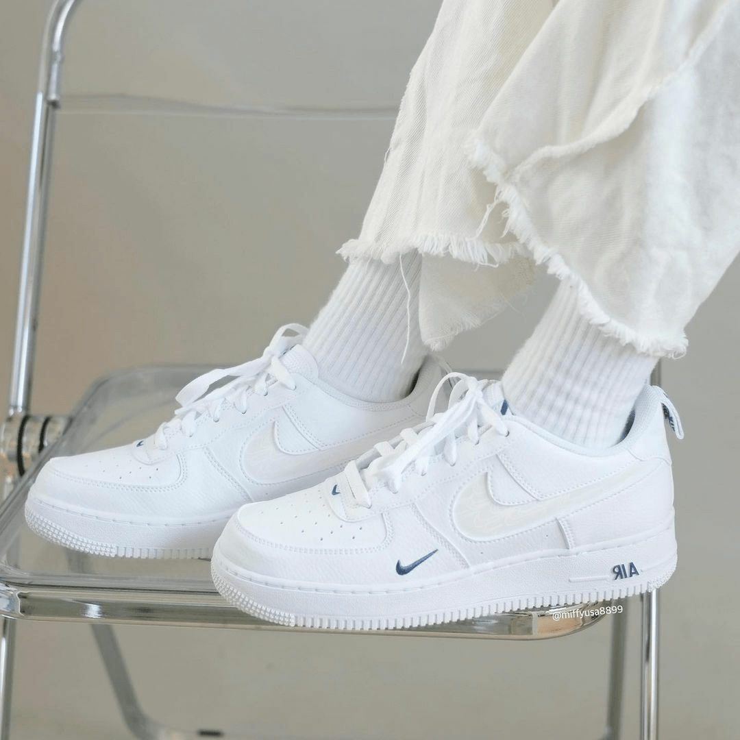 Nike Air Force 1 Low White Dark Marina Blue FB8971-100 Release Date