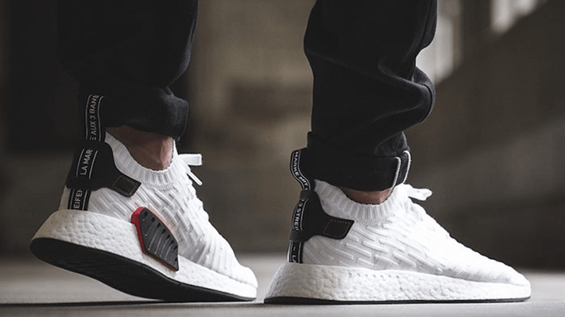 Giày adidas NMD R2 Primeknit White Black BY3015 - Jordan 1