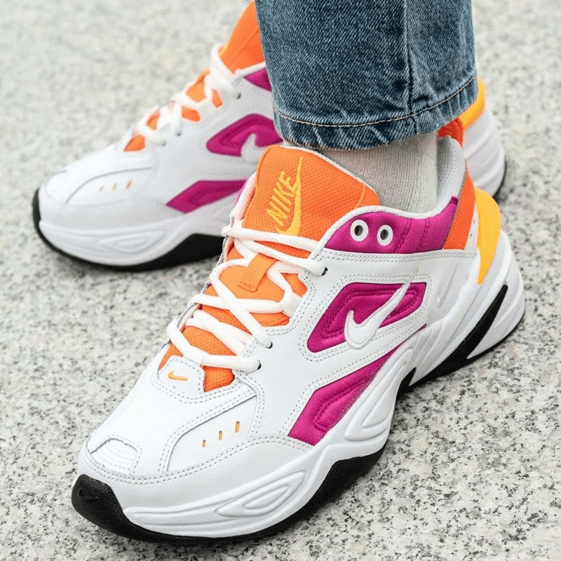 Nike m2k best sale tekno pink orange