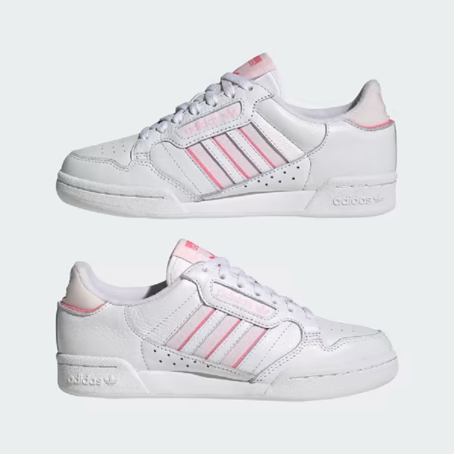 Adidas continental 8 sale pink stripe