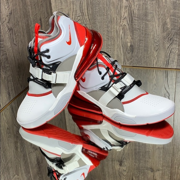 Nike air force 270 high white red online